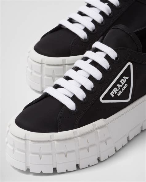 prada nylon tech sneaker with double grip-strap|prada gabardine high top sneakers.